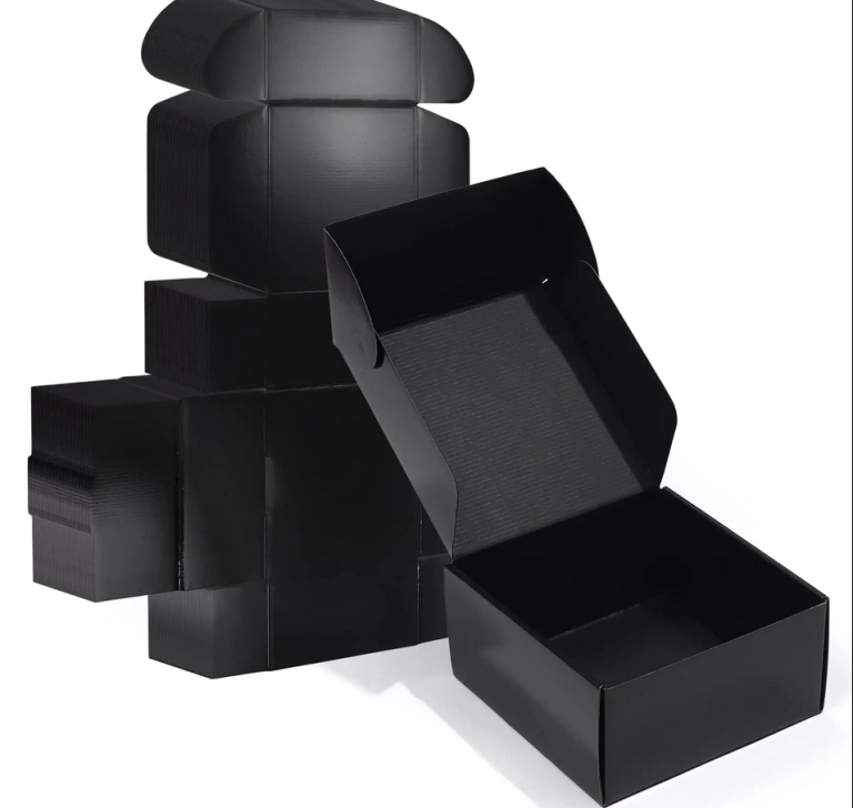 Wholesale customized fold 1shipping boxes custom logo paper packaging box corrugated black mailer boxes for perfume gift