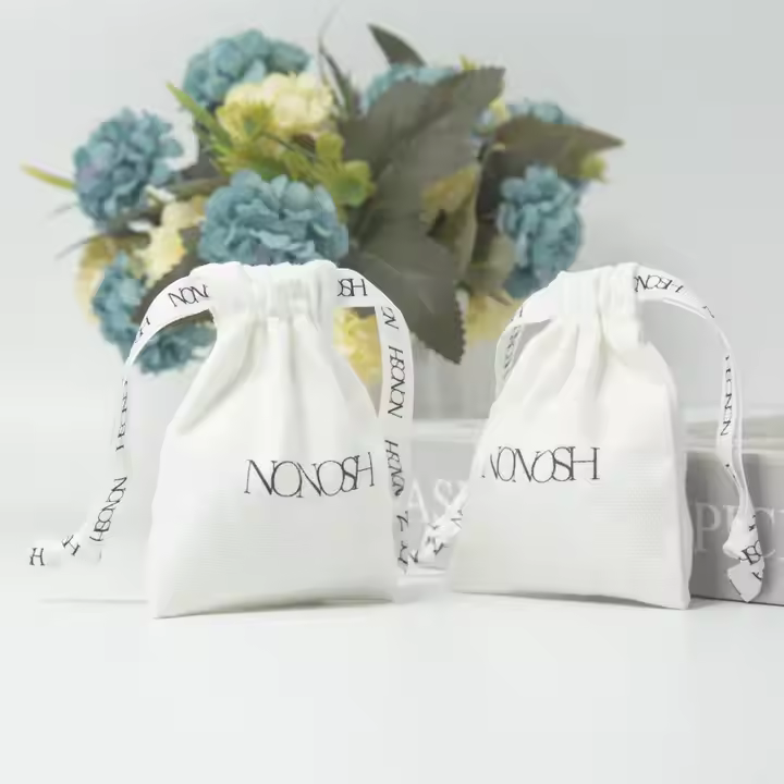 Linen Drawstring Jewelry Bag 3
